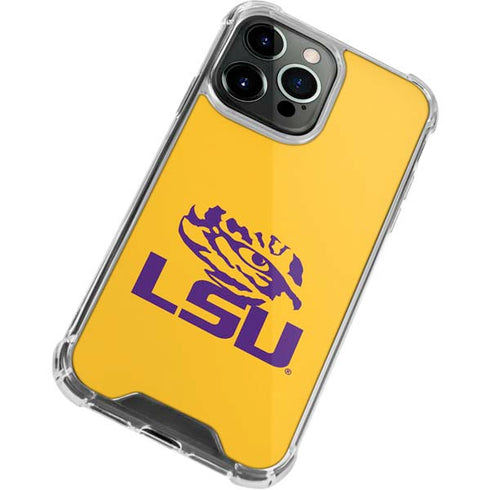 Louisiana State University - LSU Tiger Eye Logo Yellow iPhone 13 Pro Max Clear Case